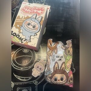 POPMART LABUBU THE MONSTER EXPECTING MACARONS VINYL FACE in Soy Milk